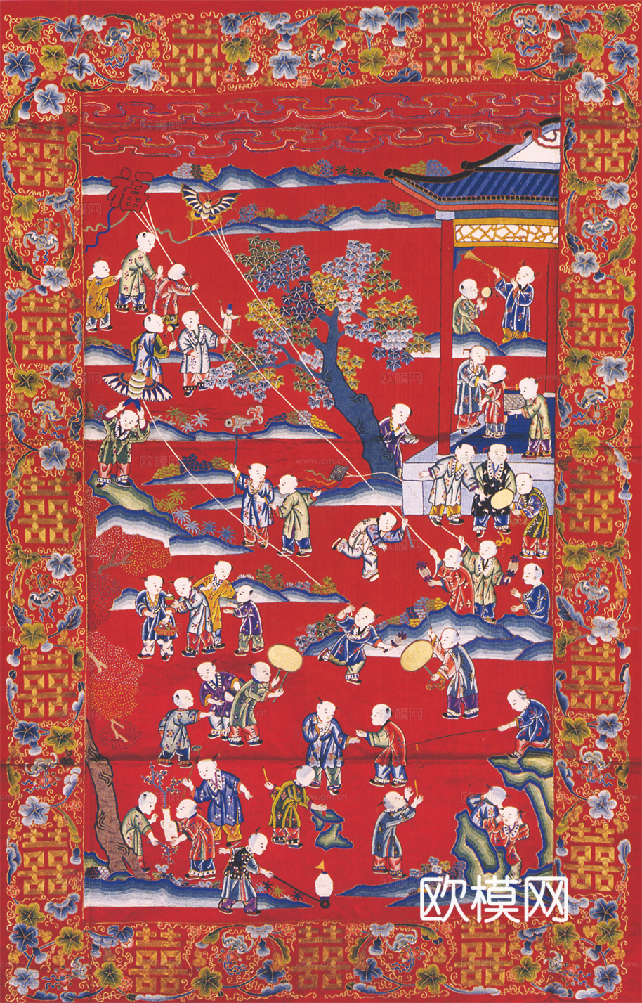 中国传统服饰纹理图案，吉祥图案，富贵图案117下载