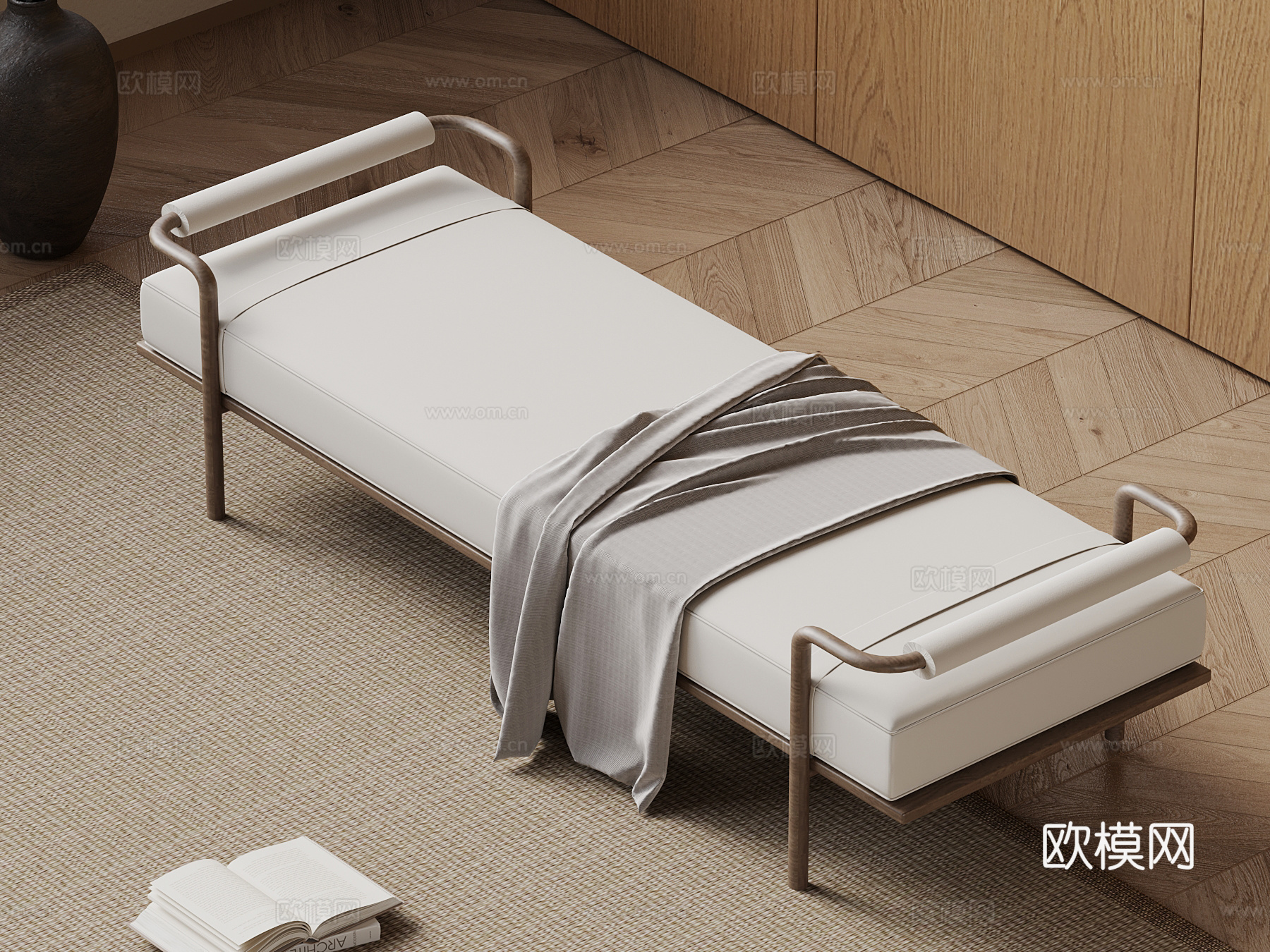 中古风沙发凳su模型