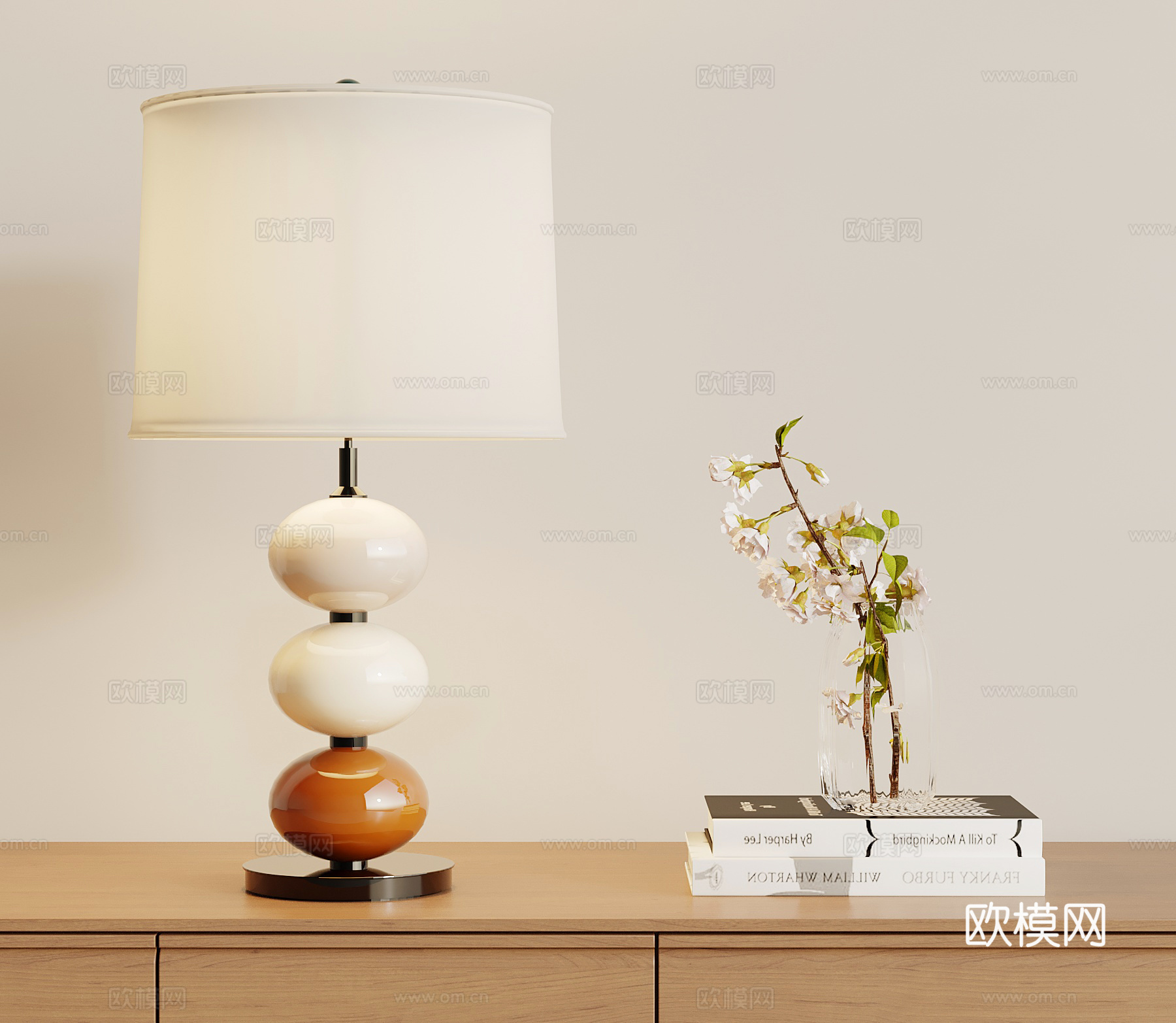 现代极简台灯 简约彩色台灯 摆件su模型