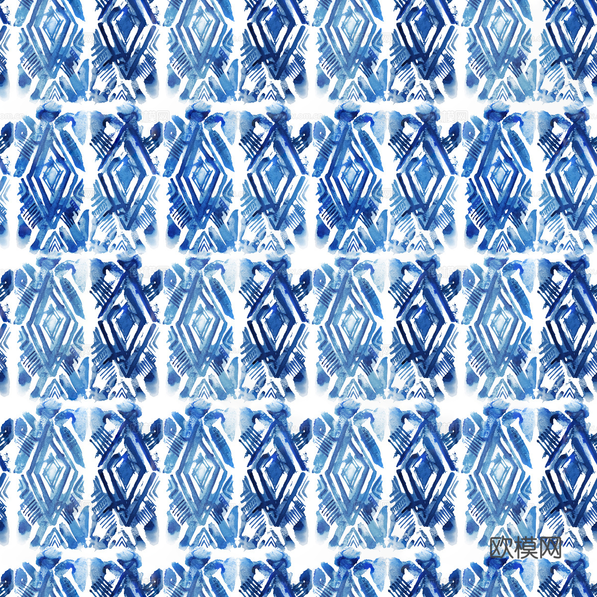 青色靛蓝水彩扎染蜡染布纹纹理11