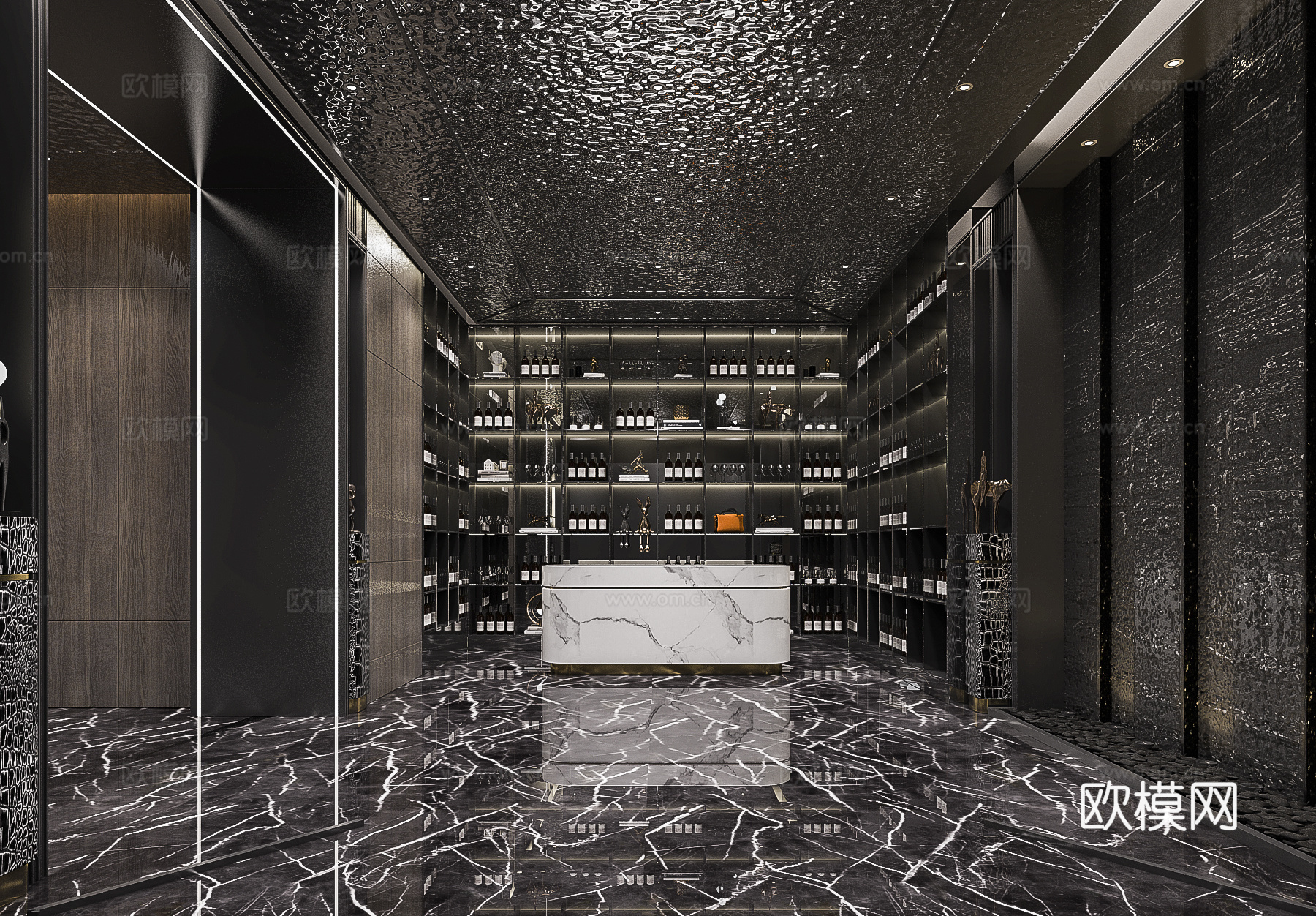 KTV酒品展示区3d模型下载