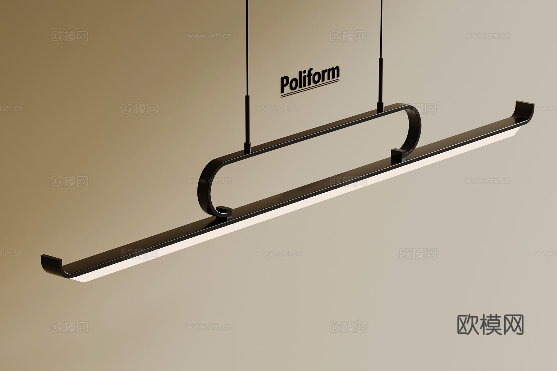 新中式吊灯su模型下载（渲染图1）