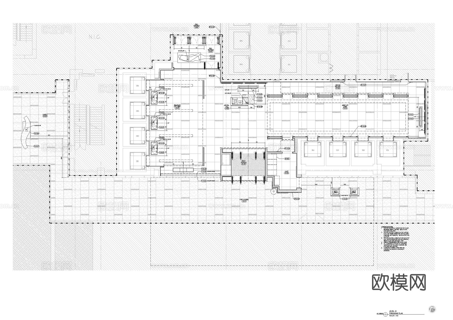 酒店大堂CADcad施工图