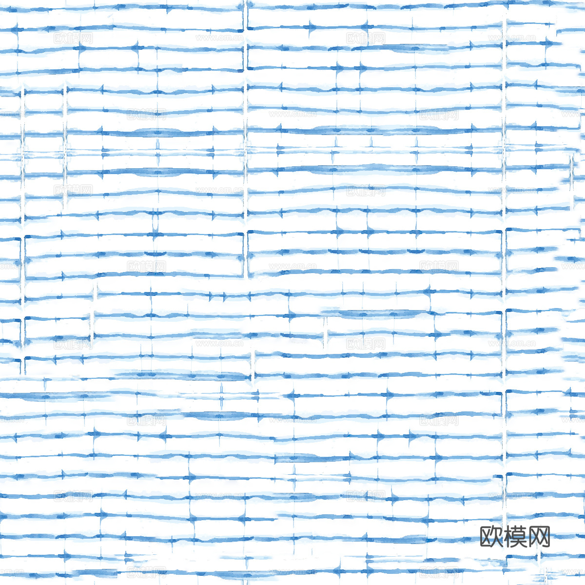 手绘蓝色水彩蜡染扎染印花布纹107下载
