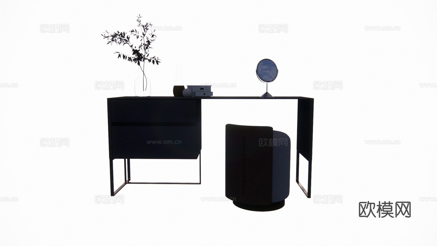 阳台 卫生间 衣柜 吹风机 镜子 梳妆镜 卧室su模型