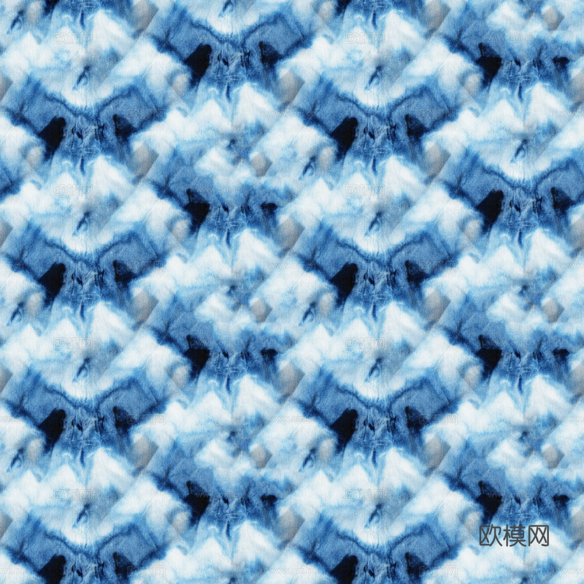 手工扎蓝布纹41