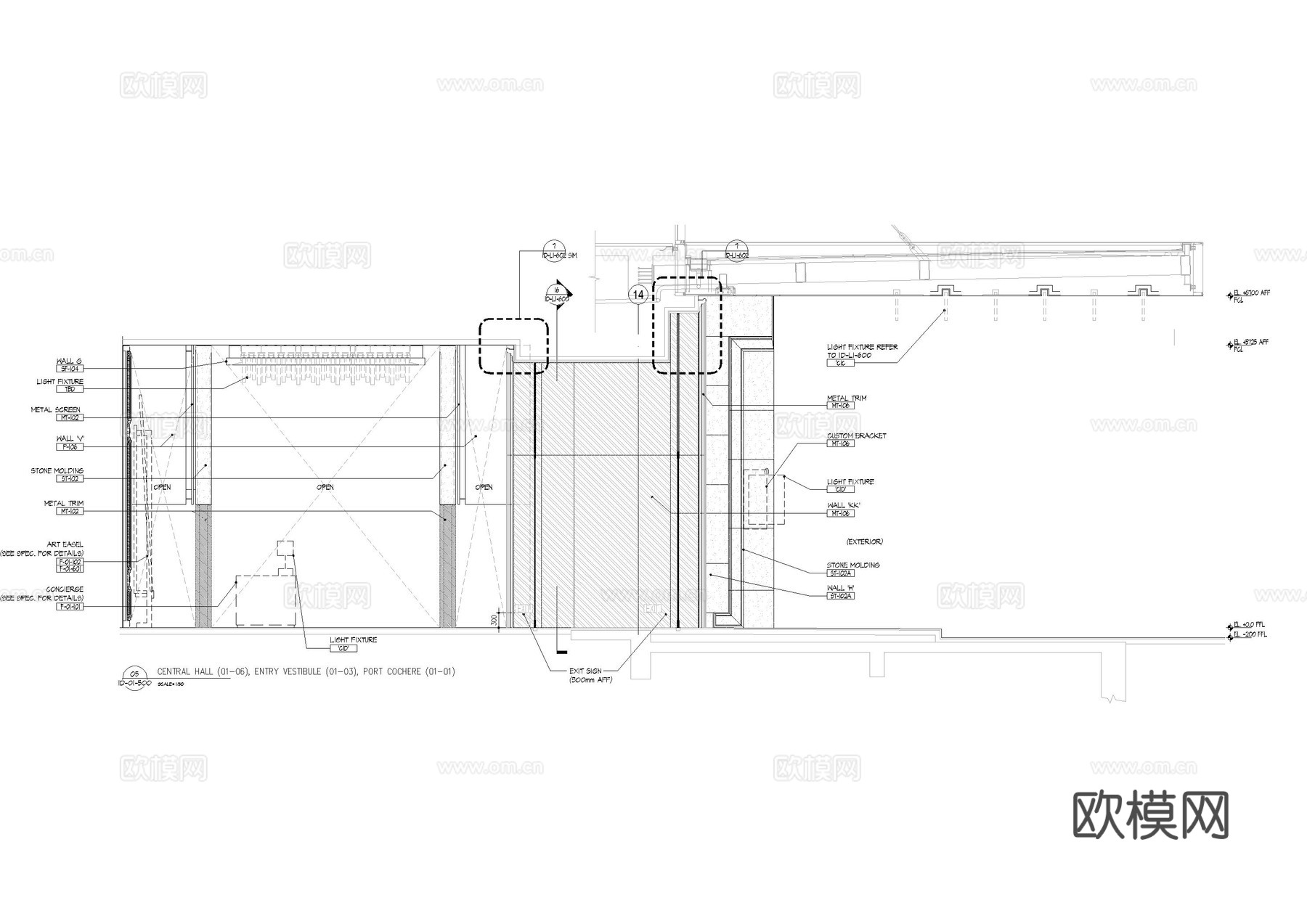 酒店大堂CADcad施工图