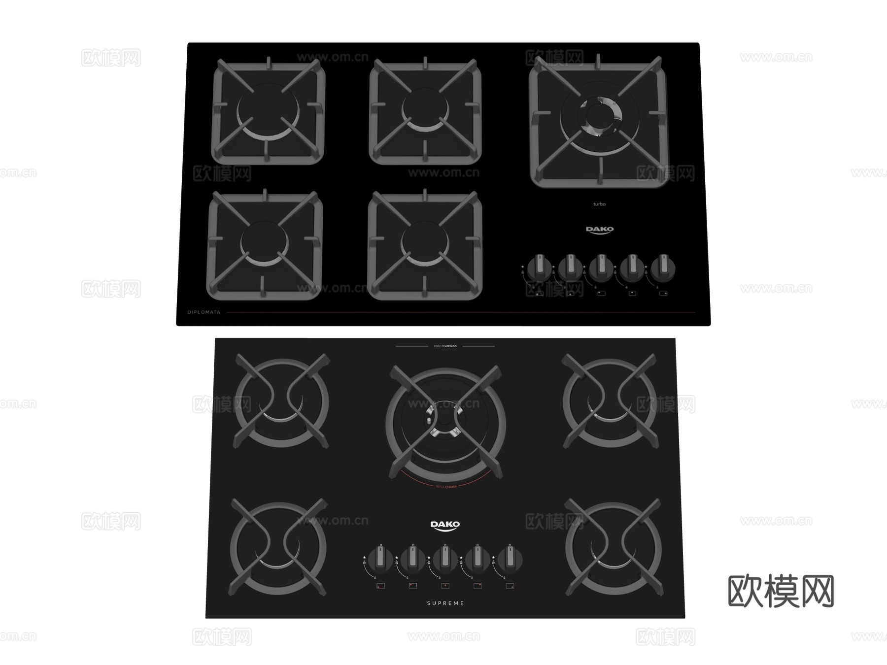 燃气灶 灶台su模型下载（渲染图2）