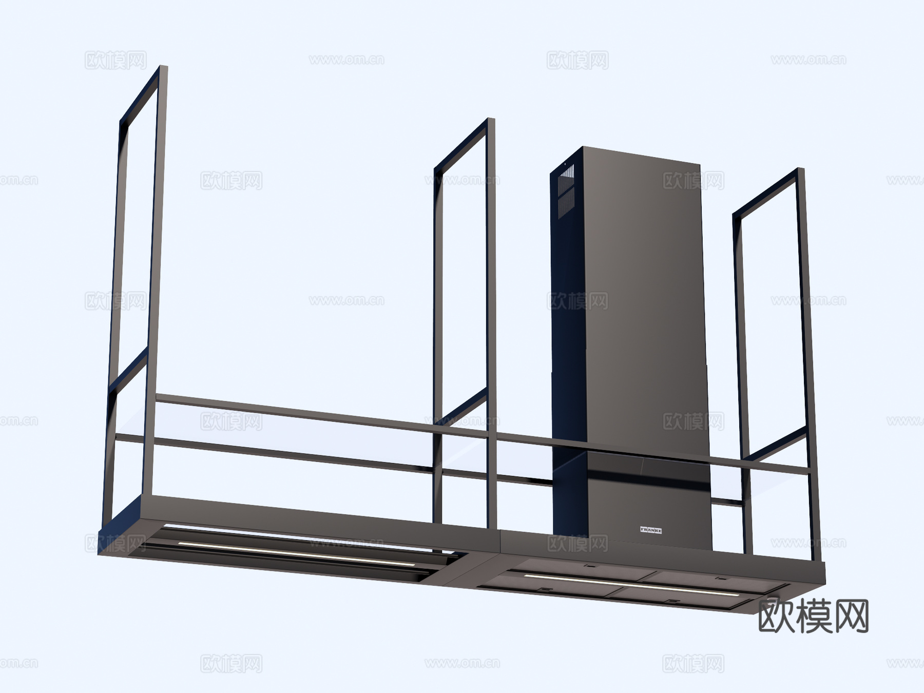 吊挂式抽油烟机 中岛抽油烟机su模型
