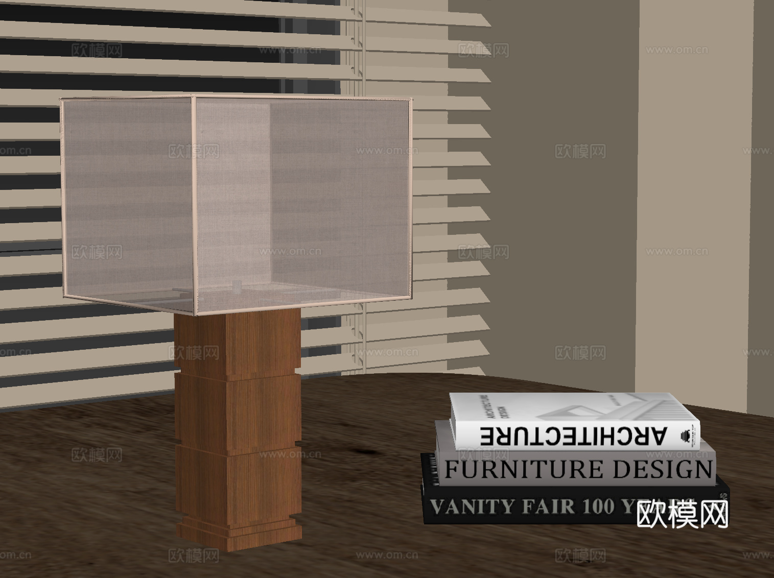 法式中古台灯su模型