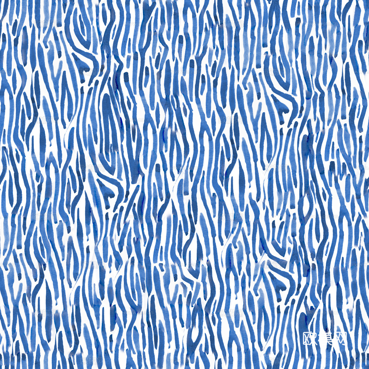 青色靛蓝水彩扎染蜡染布纹纹理34