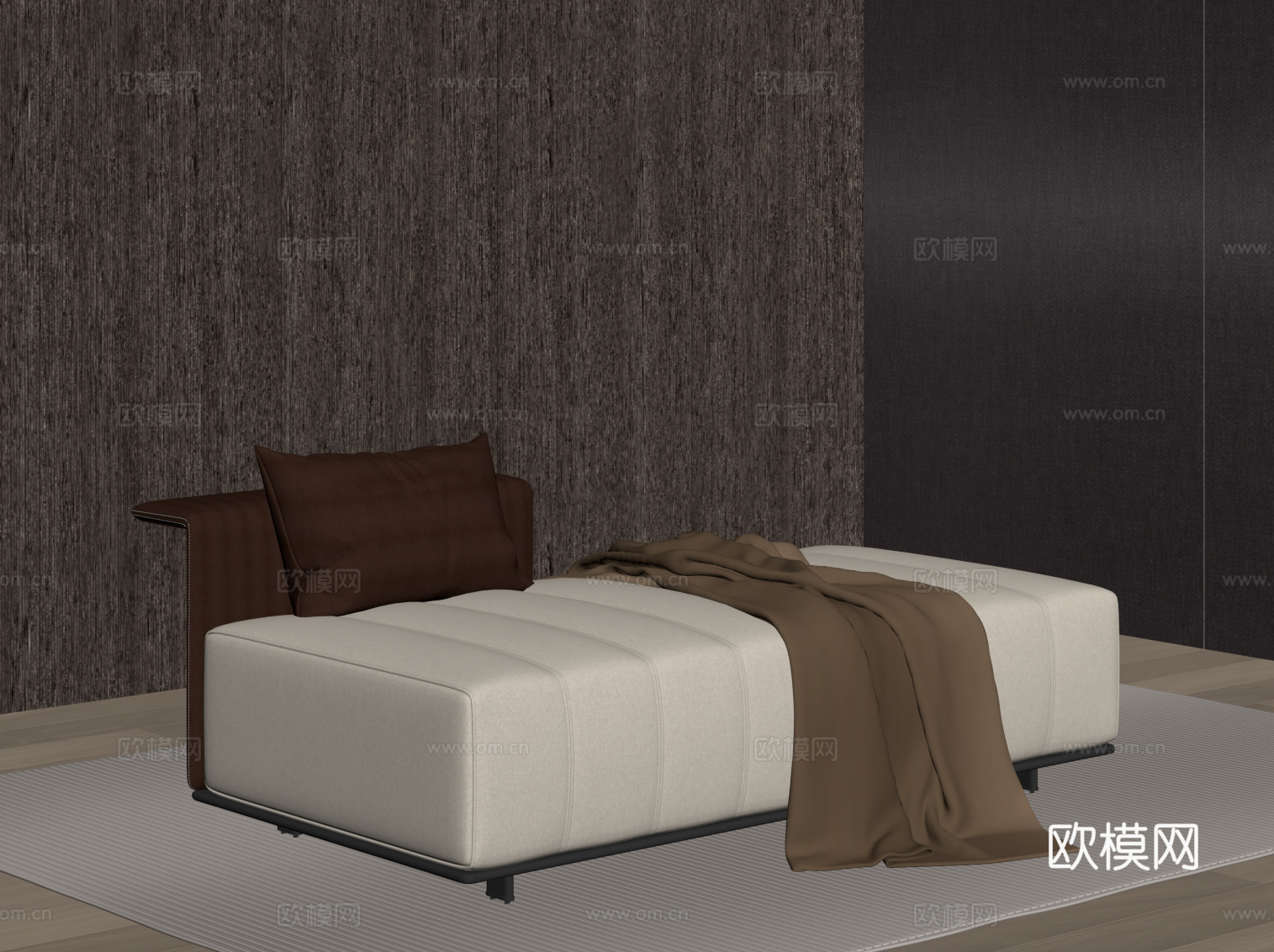 现代意式沙发凳 贵妃椅su模型