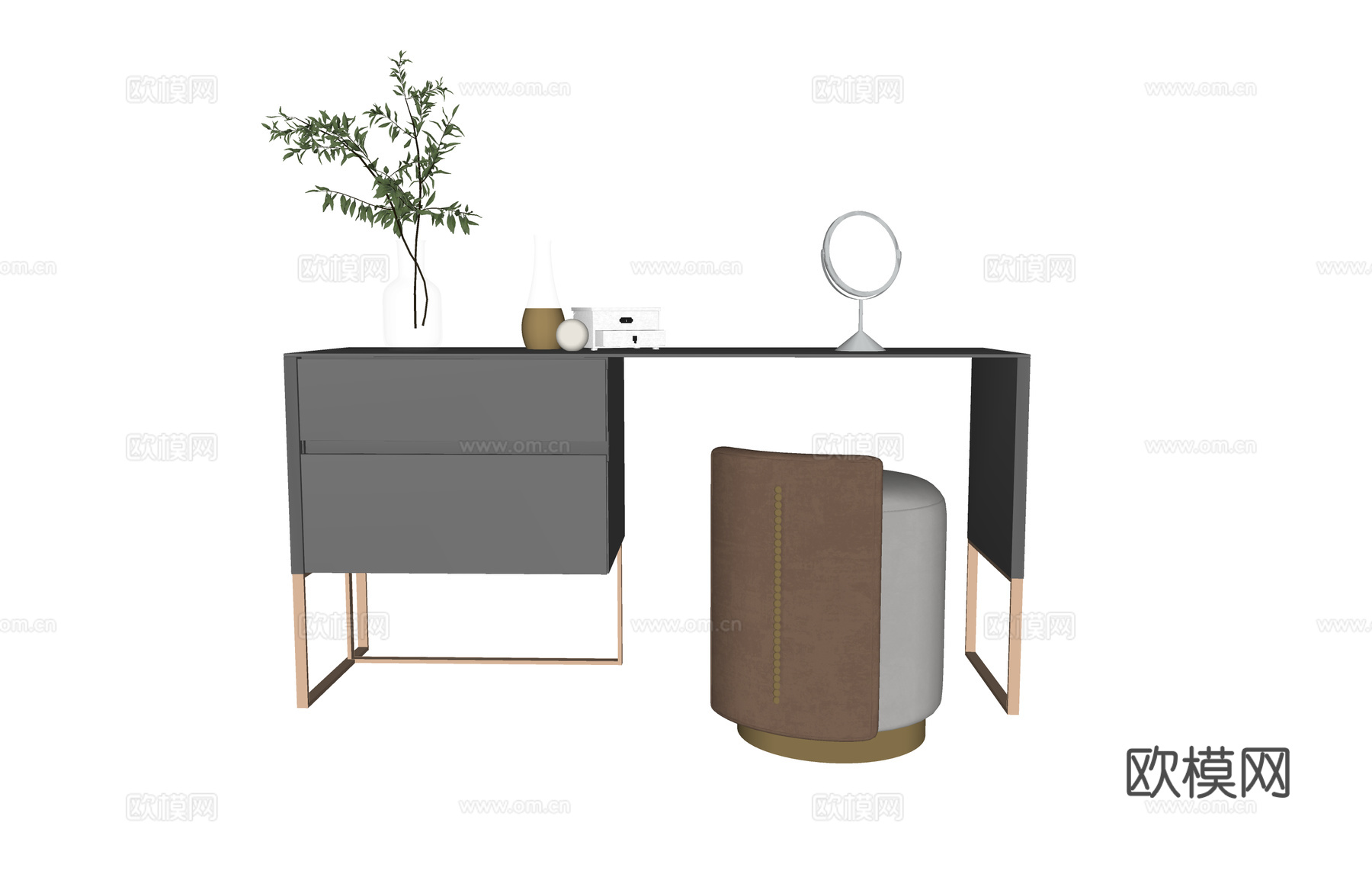 阳台 卫生间 衣柜 吹风机 镜子 梳妆镜 卧室su模型