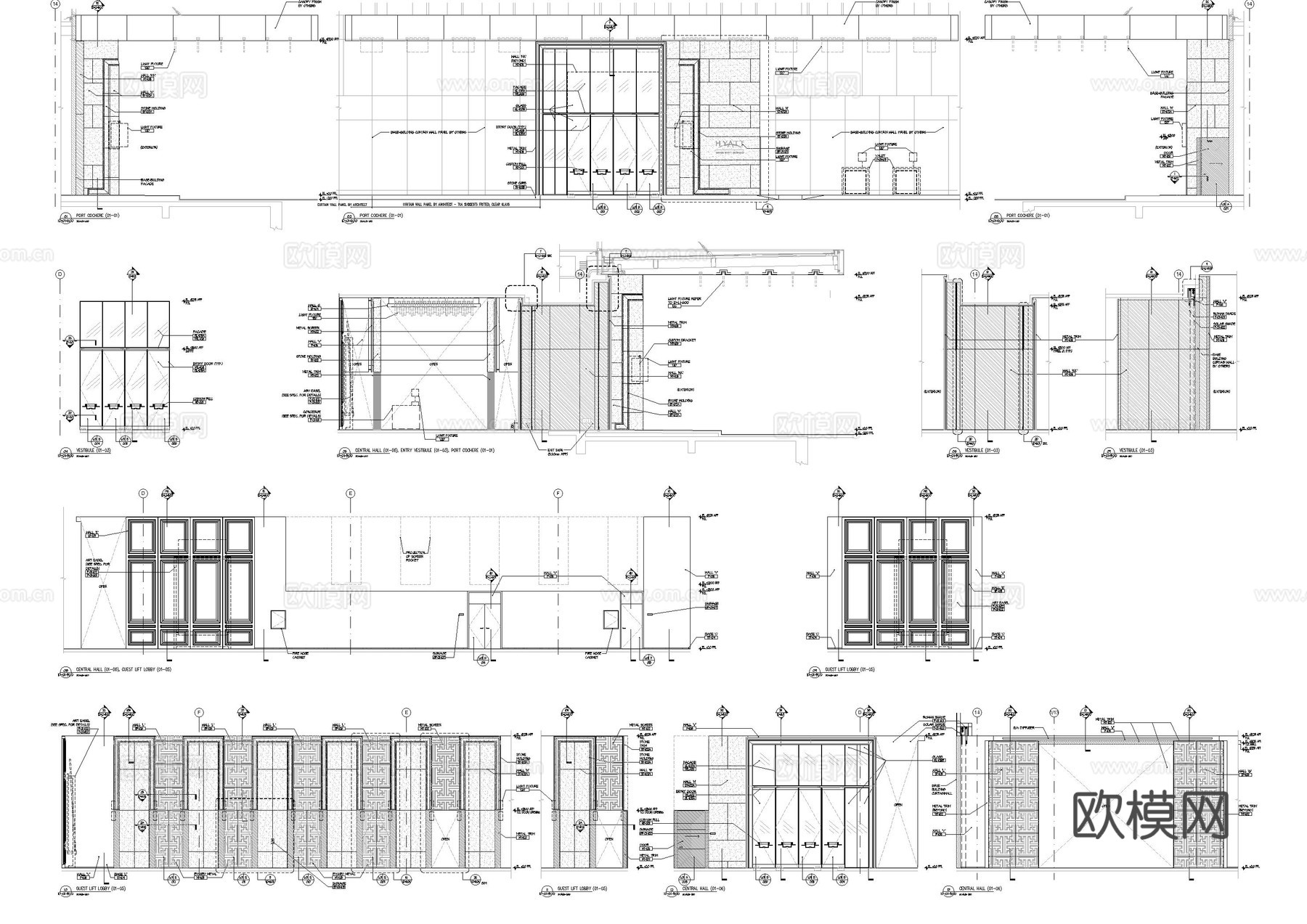 酒店大堂CADcad施工图