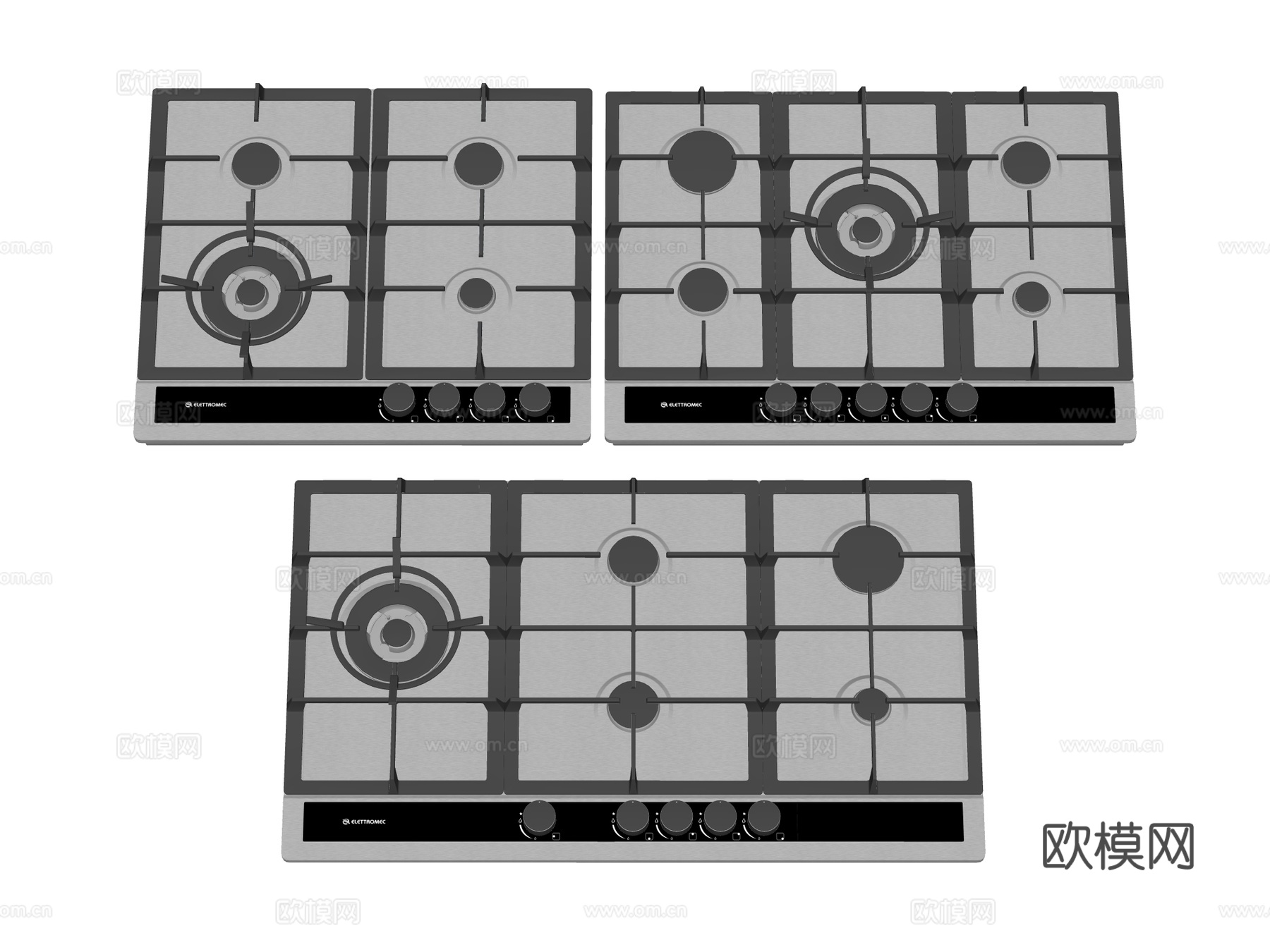 燃气灶 灶台su模型