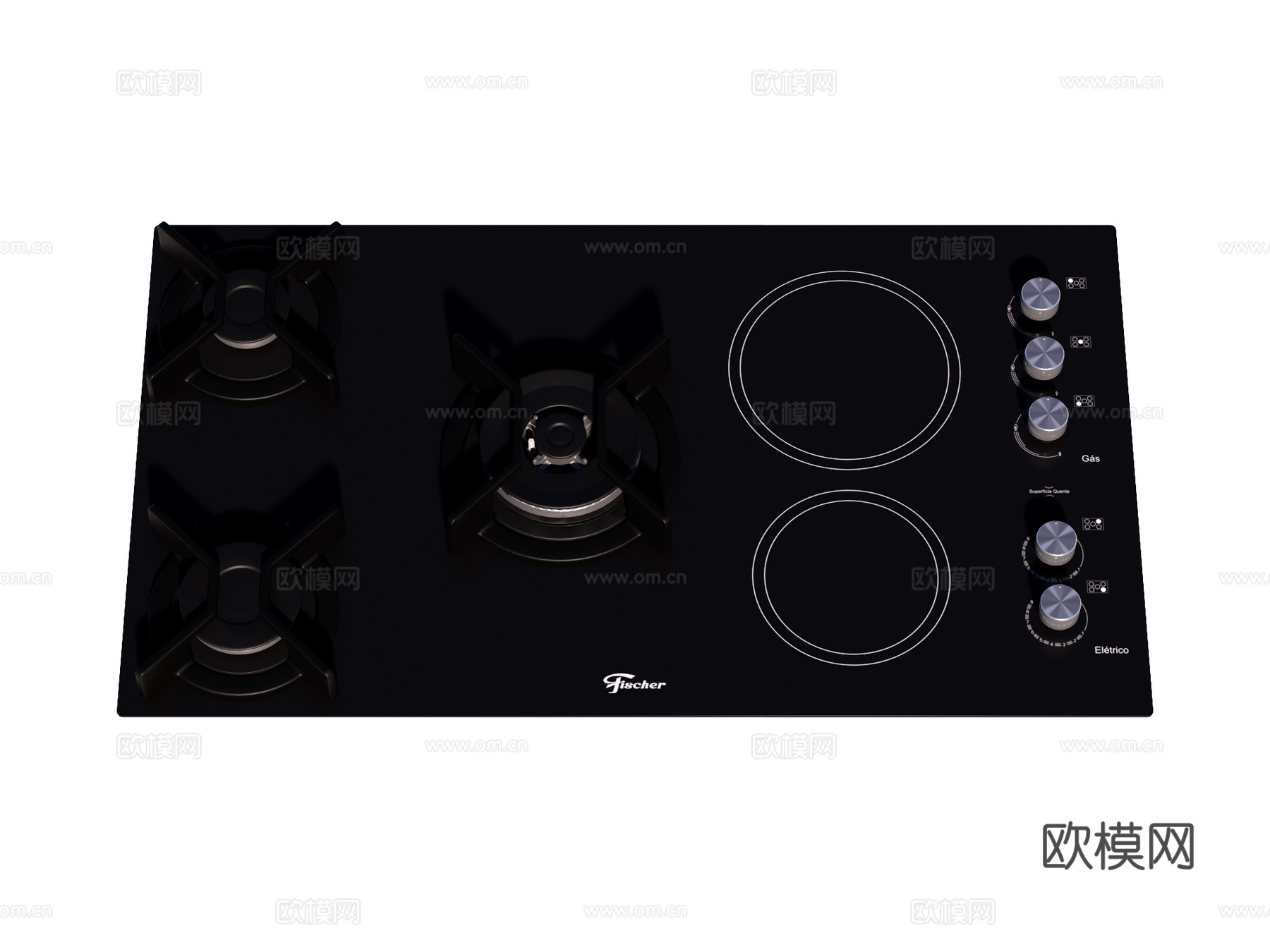 燃气灶 灶台su模型