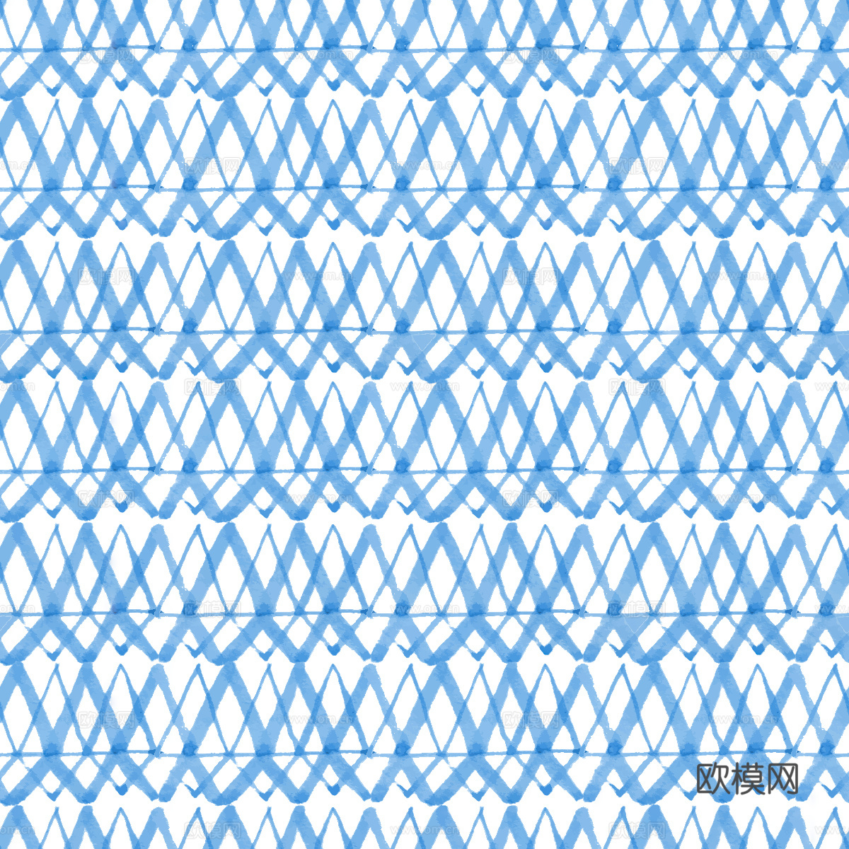 手绘蓝色水彩蜡染扎染印花布纹64下载