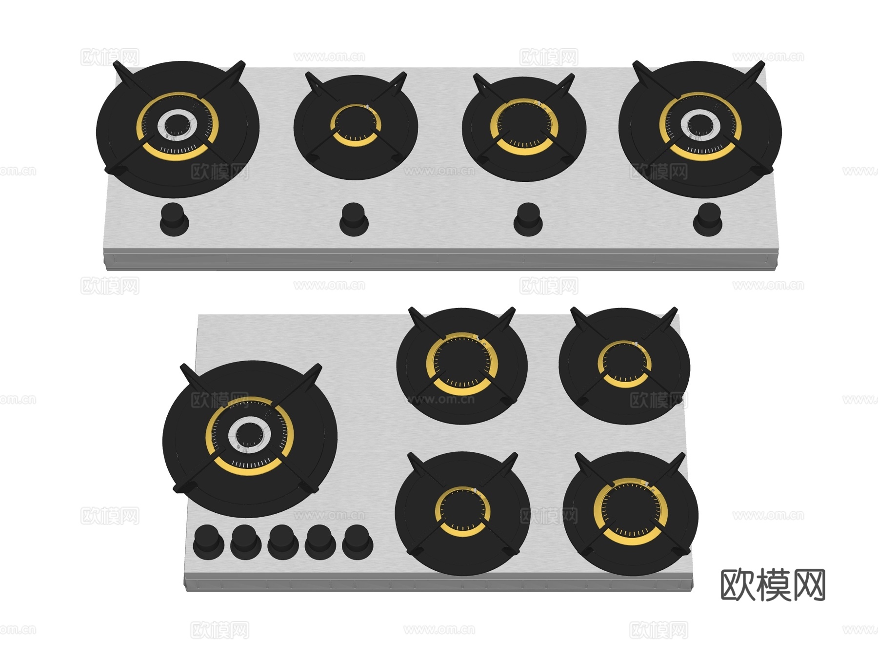 燃气灶 灶台su模型下载（渲染图2）