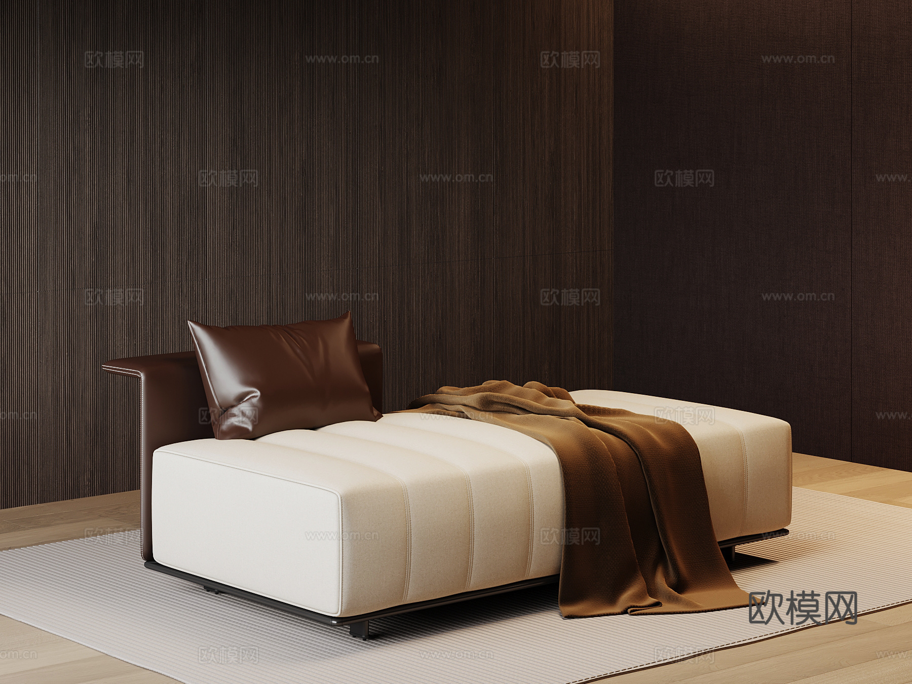 现代意式沙发凳 贵妃椅su模型