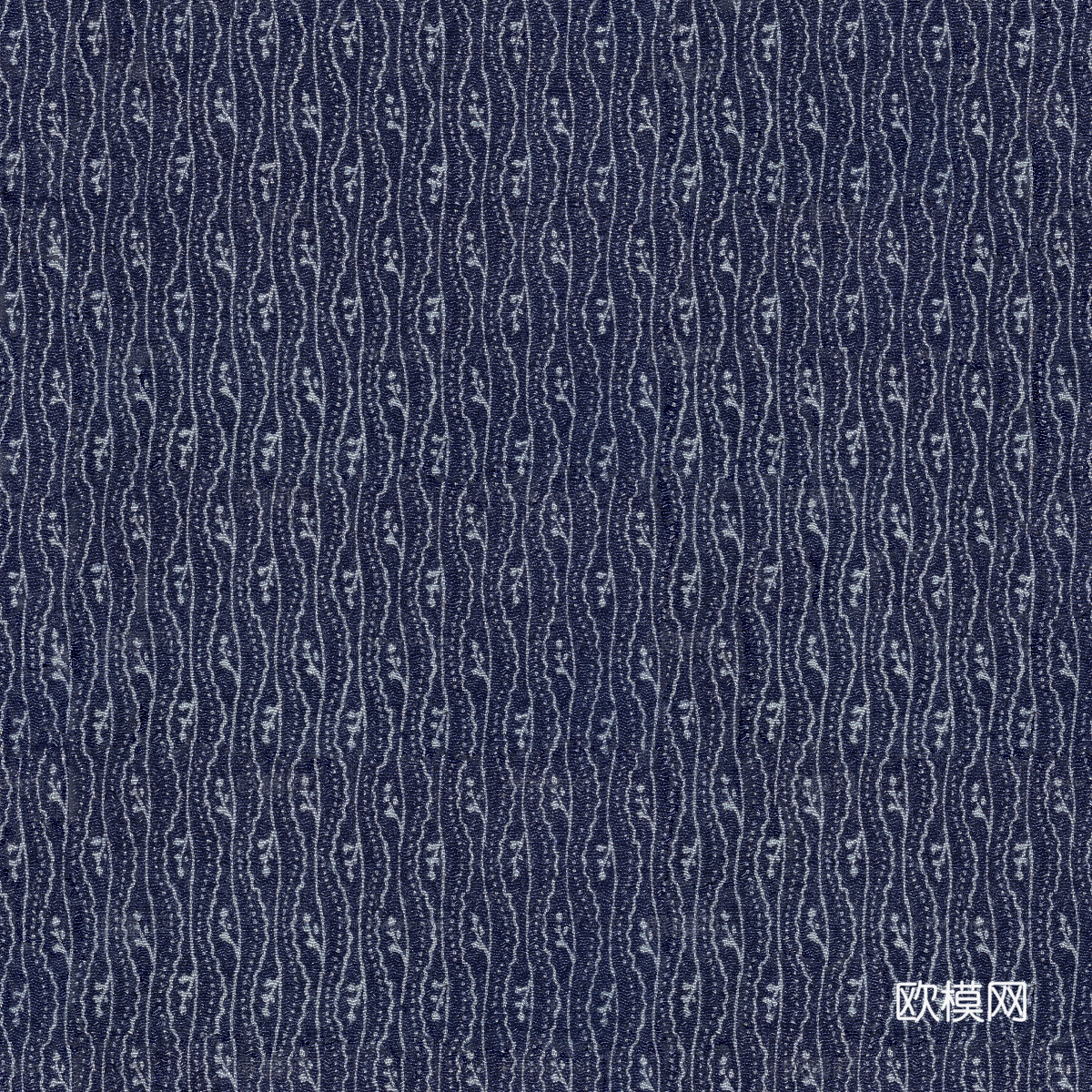 复古蓝印花传统蓝色印染印花布纹32