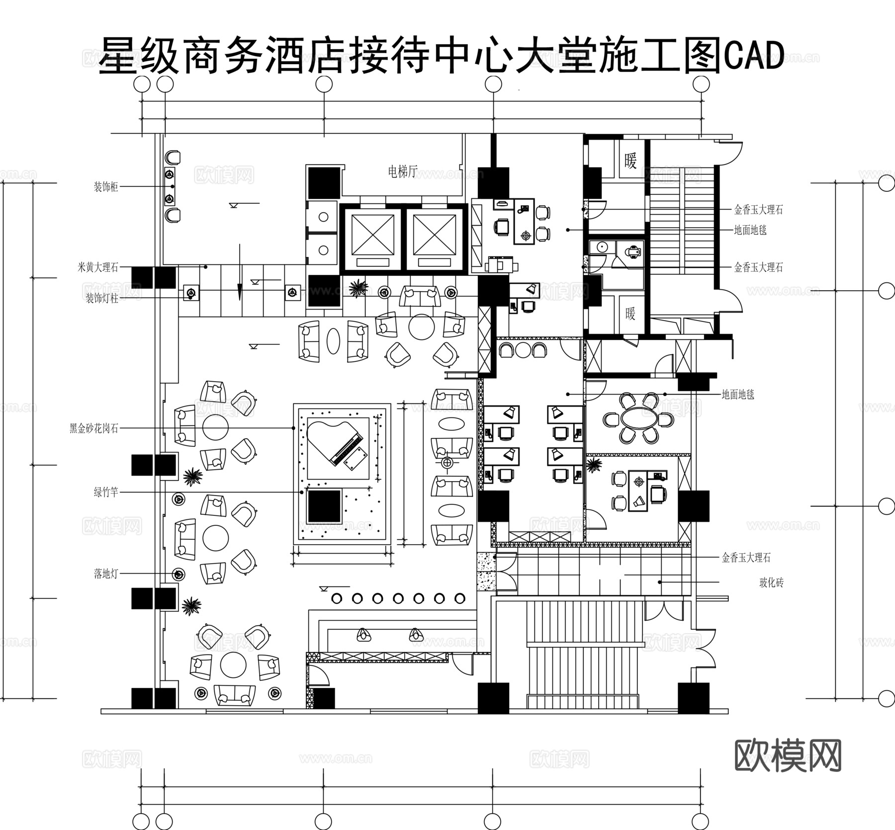 酒店大堂CADcad施工图