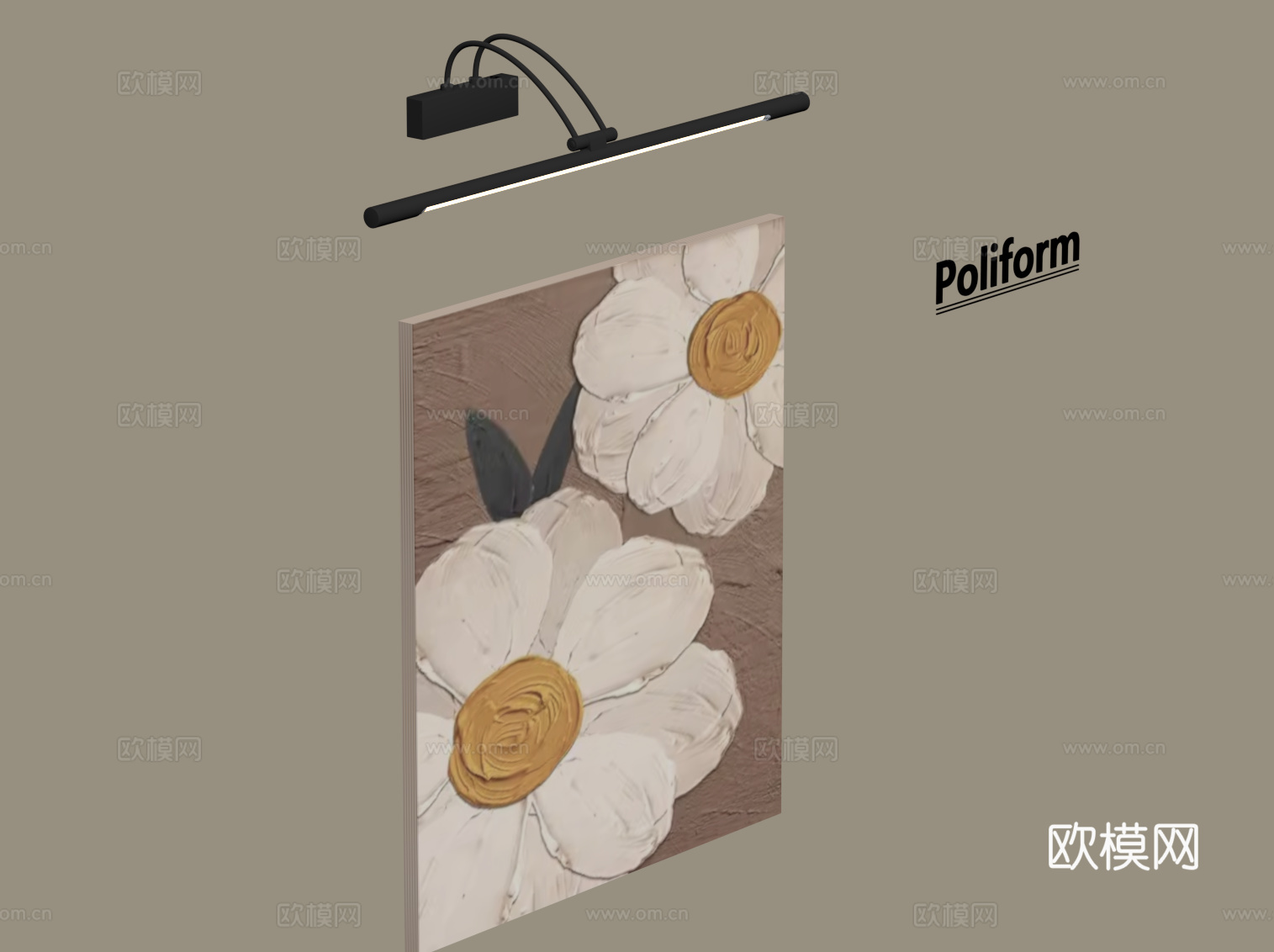 现代挂画 客厅装饰画su模型