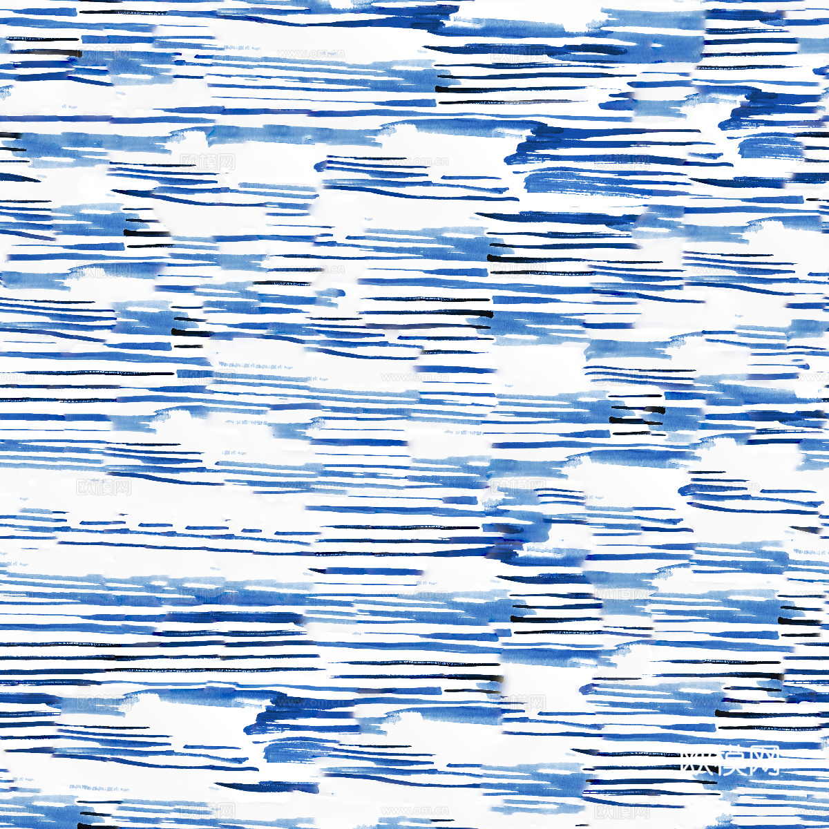 青色靛蓝水彩扎染蜡染布纹纹理25
