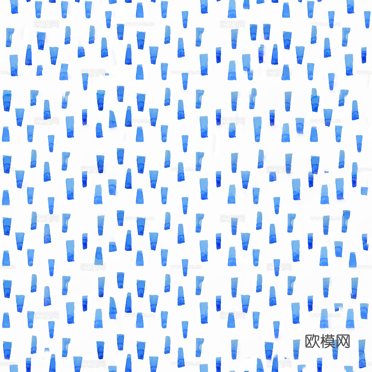 手绘蓝色水彩蜡染扎染印花布纹127
