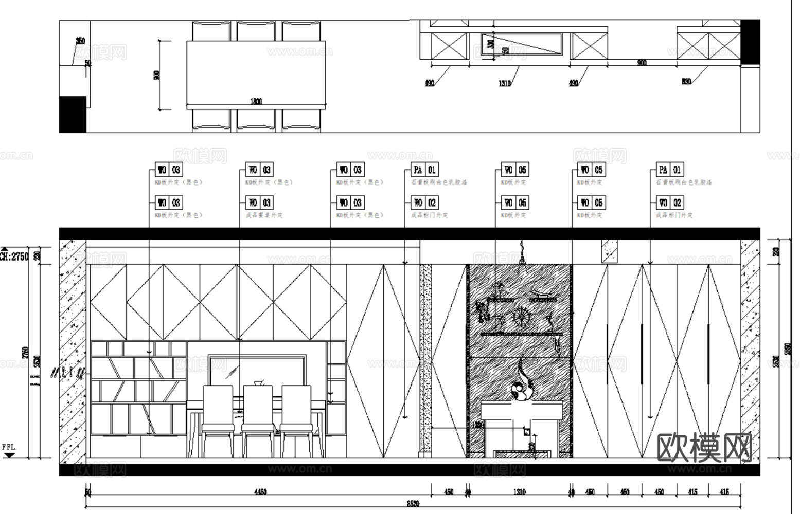 10套现代简约轻奢住宅大平层复式别墅CAD施工图附效果图cad施工图