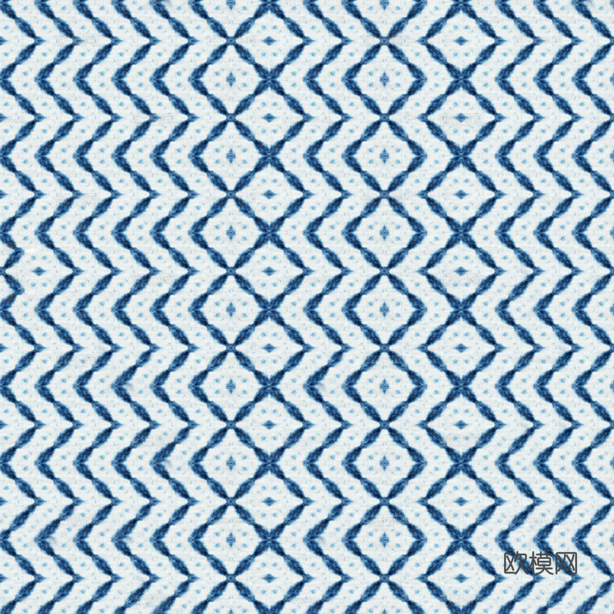 手工扎蓝布纹44