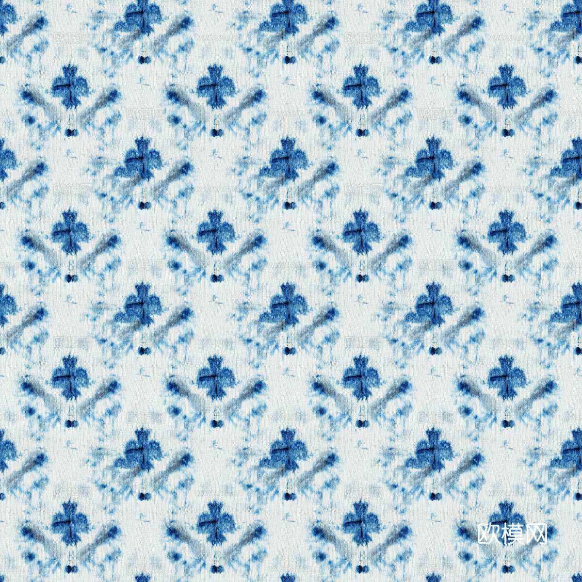 手工扎蓝布纹20