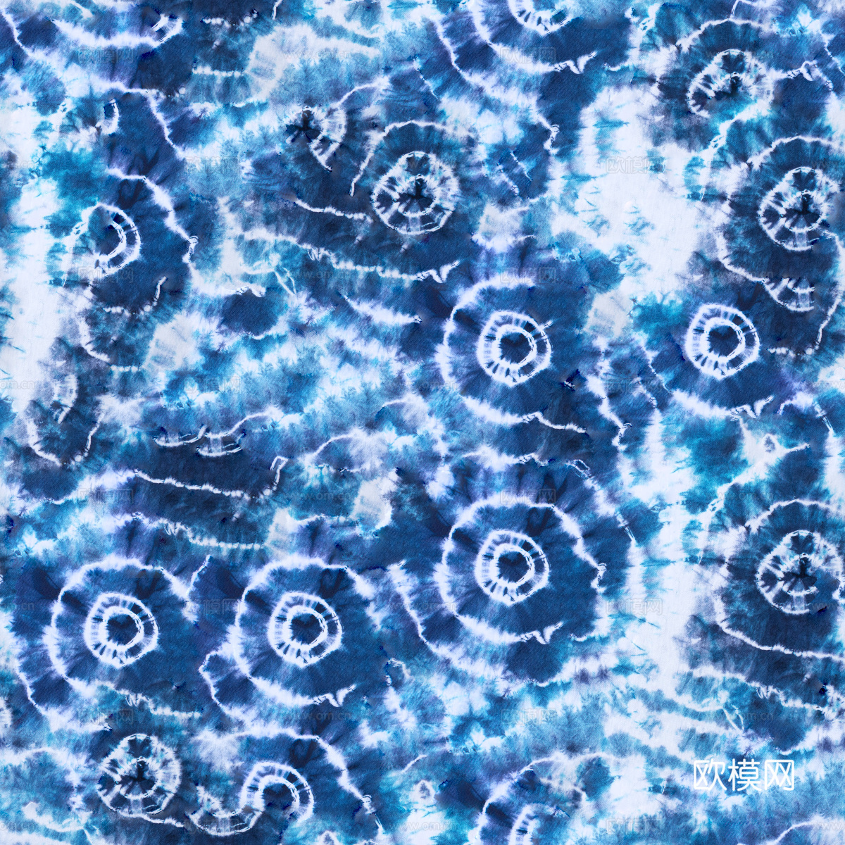 手工扎蓝布纹77