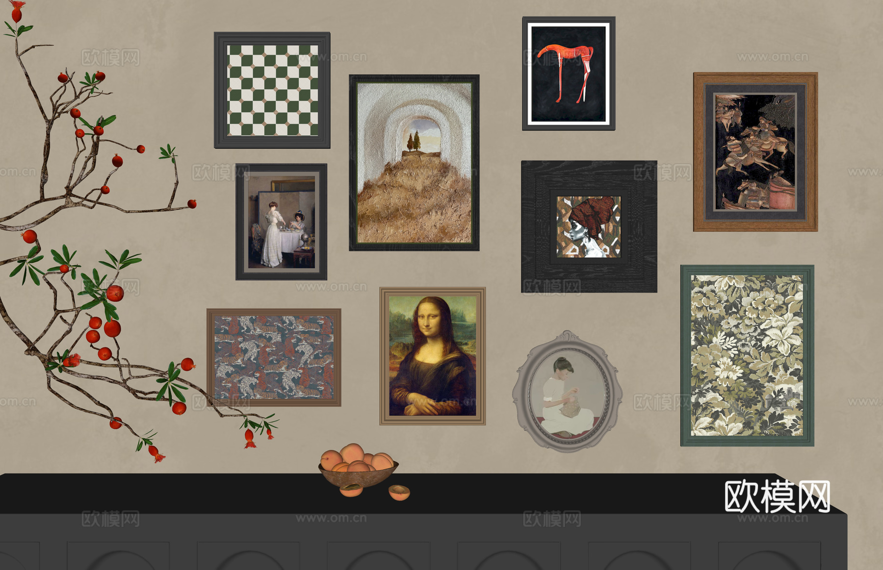 摆设 饰品 景观 家装 摆件 挂画 室内小品 工装 挂件 陈su模型