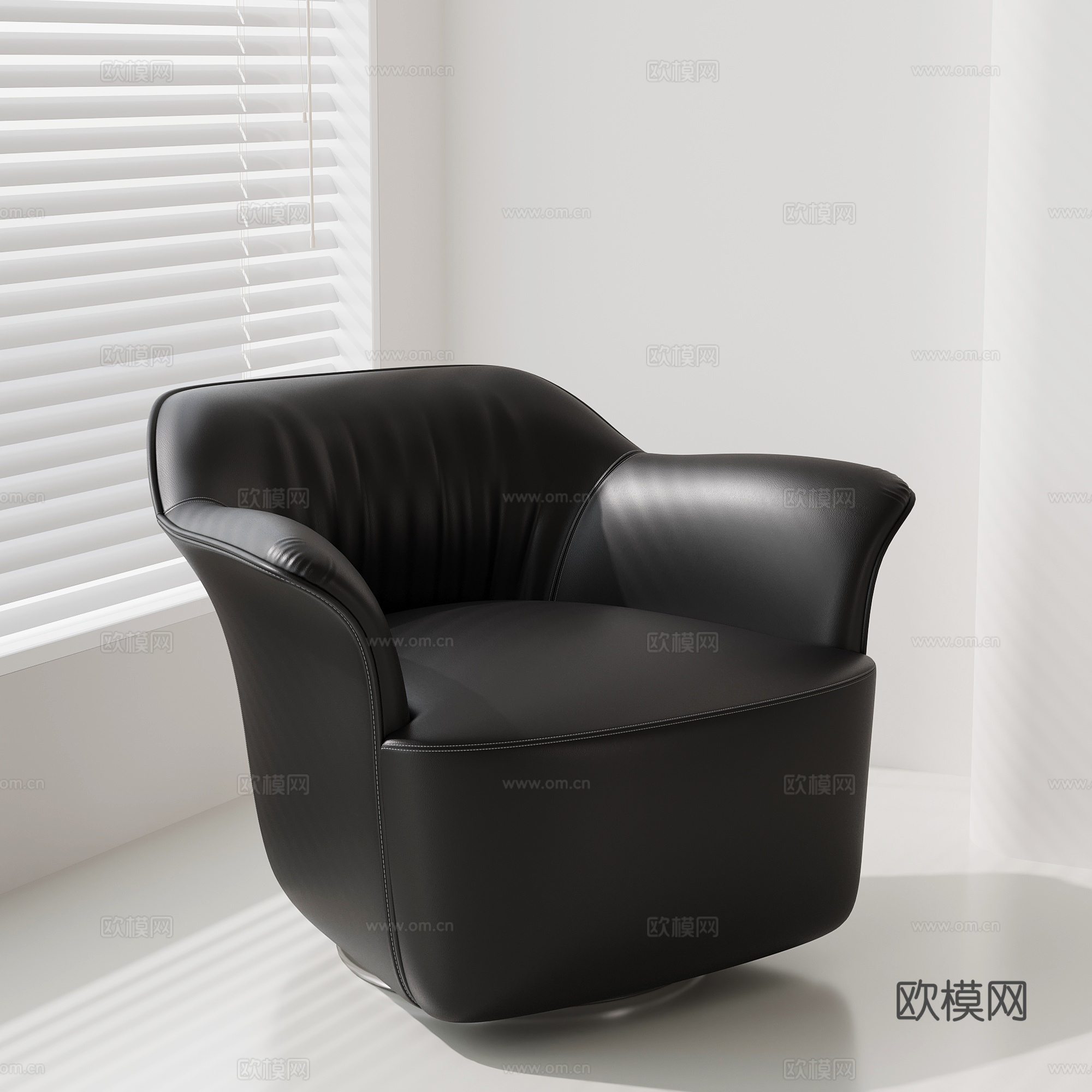 现代意式单人沙发 休闲沙发su模型