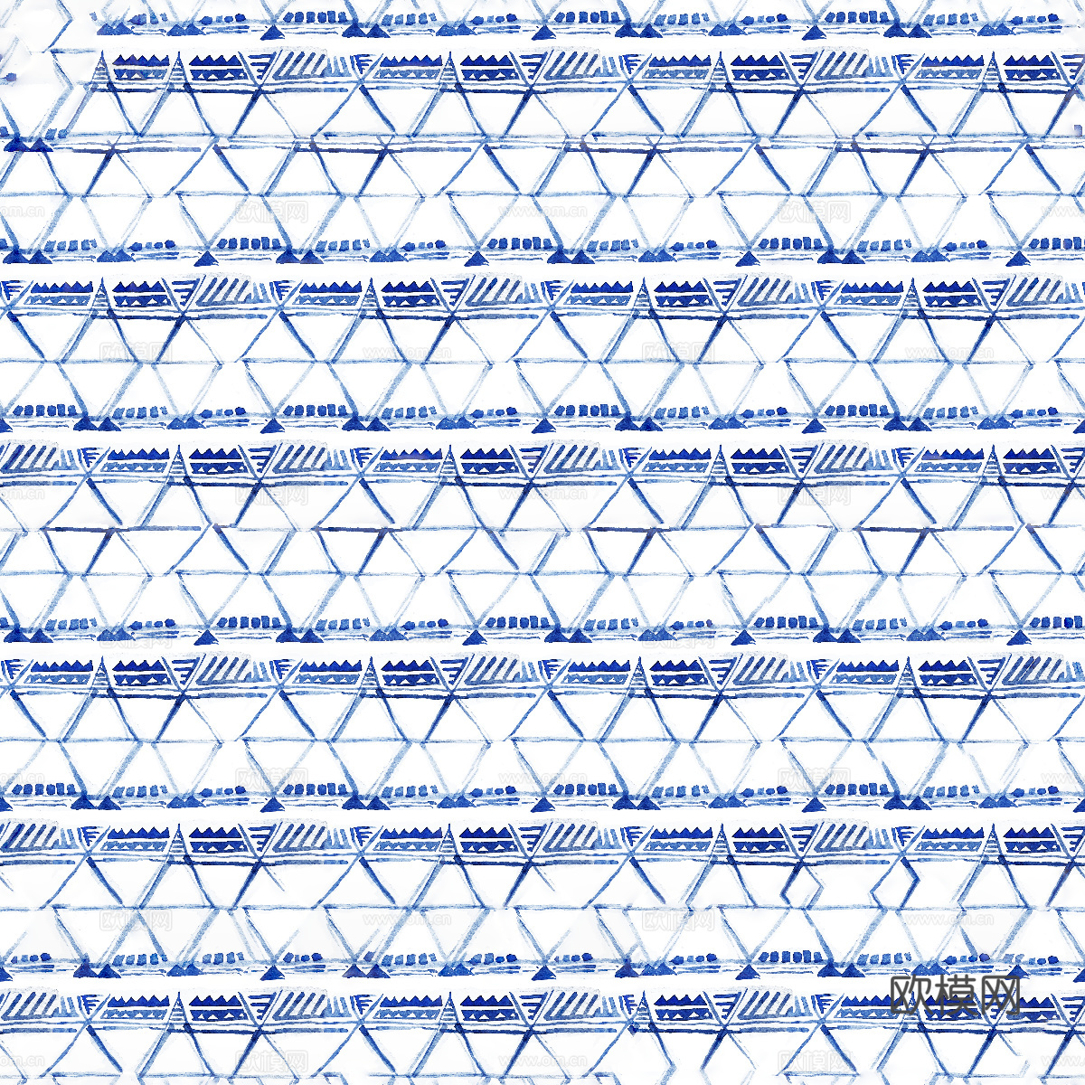 青色靛蓝水彩扎染蜡染布纹纹理16