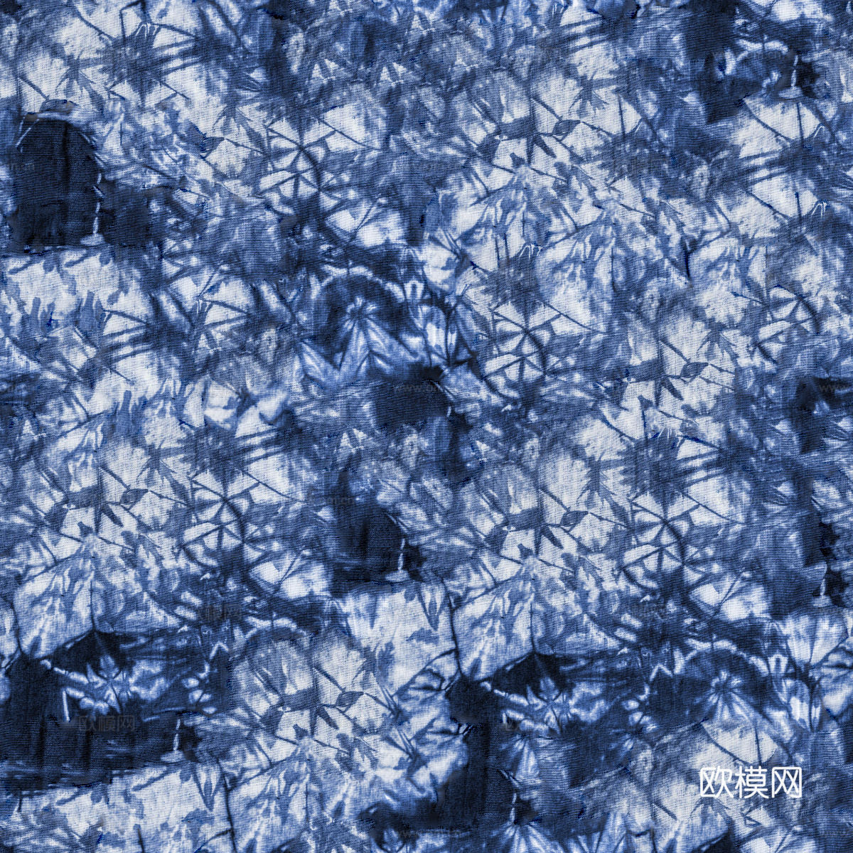 手工扎蓝布纹54