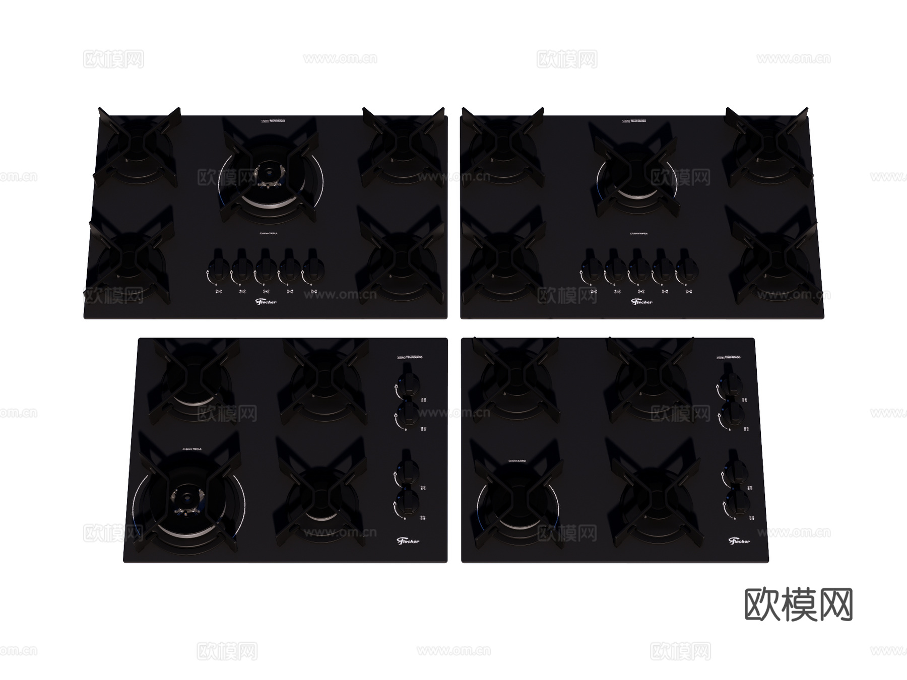 燃气灶 灶台su模型