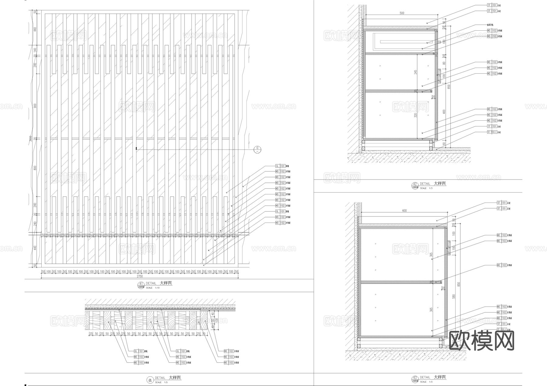 酒店大堂1F施工图cad施工图下载（渲染图6）