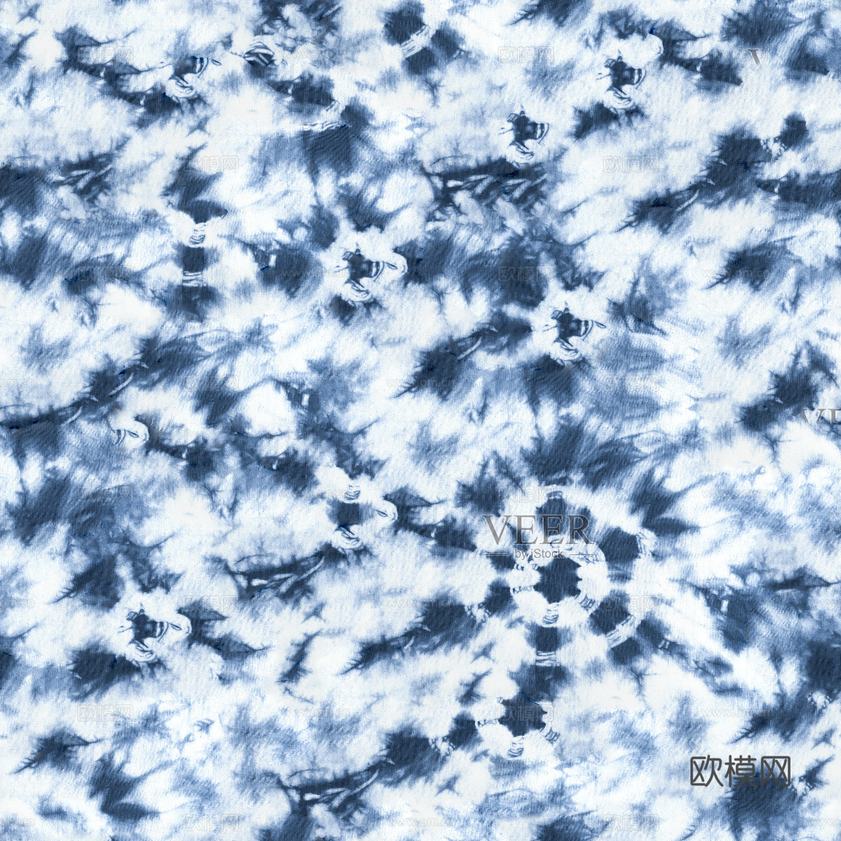 手工扎蓝布纹96