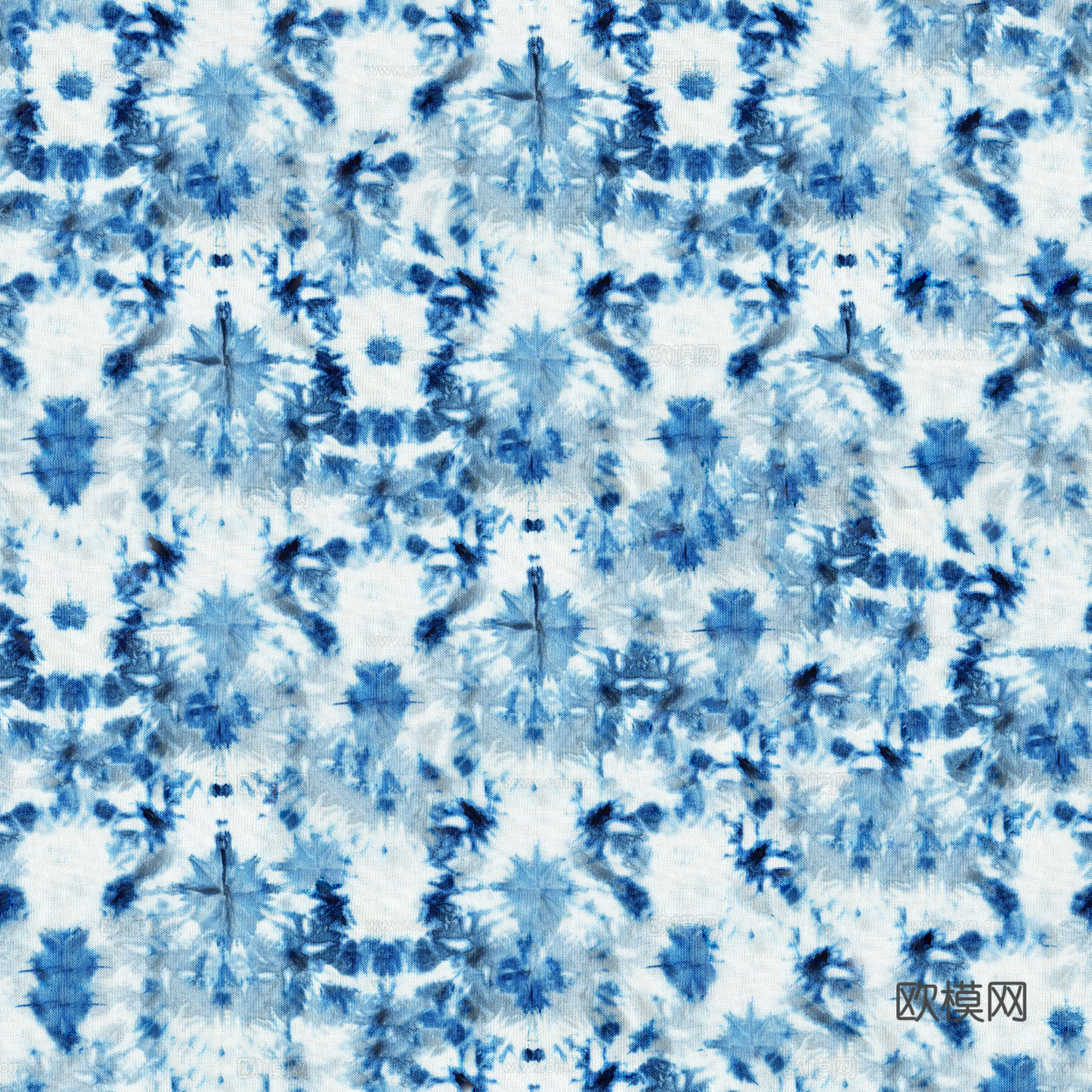 手工扎蓝布纹36