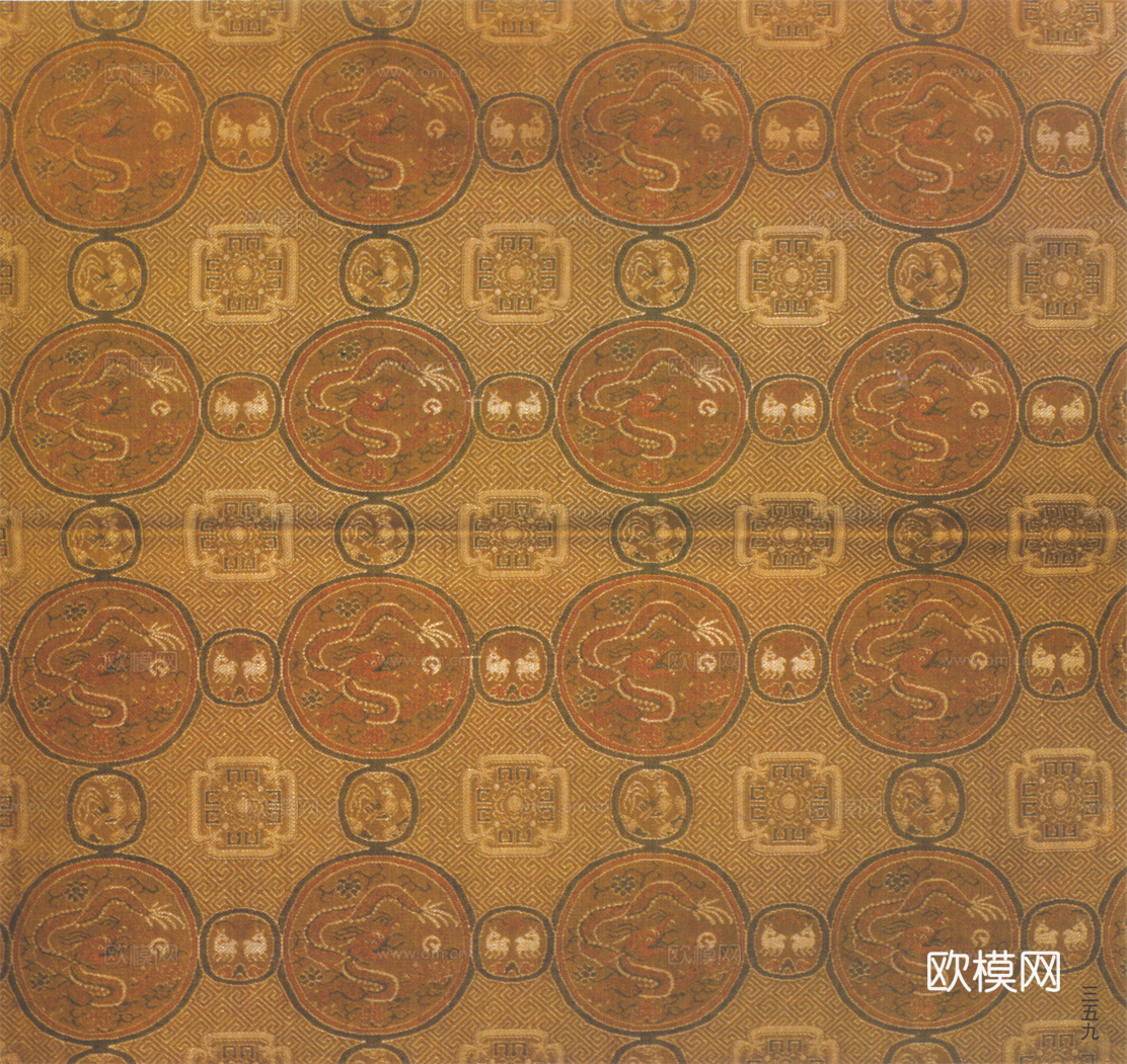 中国传统服饰纹理图案，吉祥图案，富贵图案303