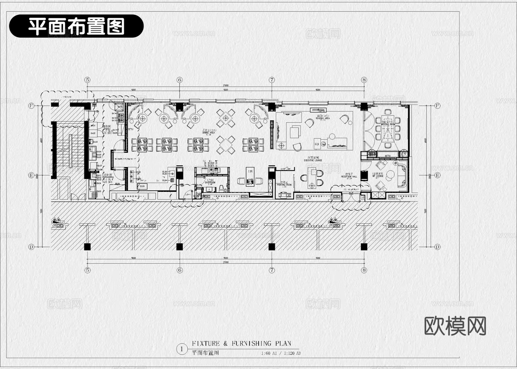 自助餐厅 海鲜餐厅 餐厅 饭店 自助餐 餐饮空间cad施工图