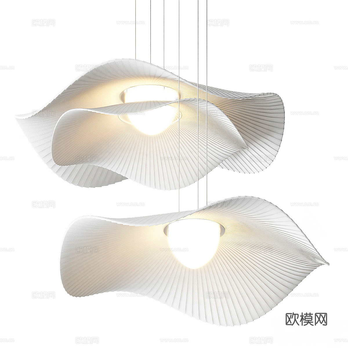 云朵吊灯3d模型下载