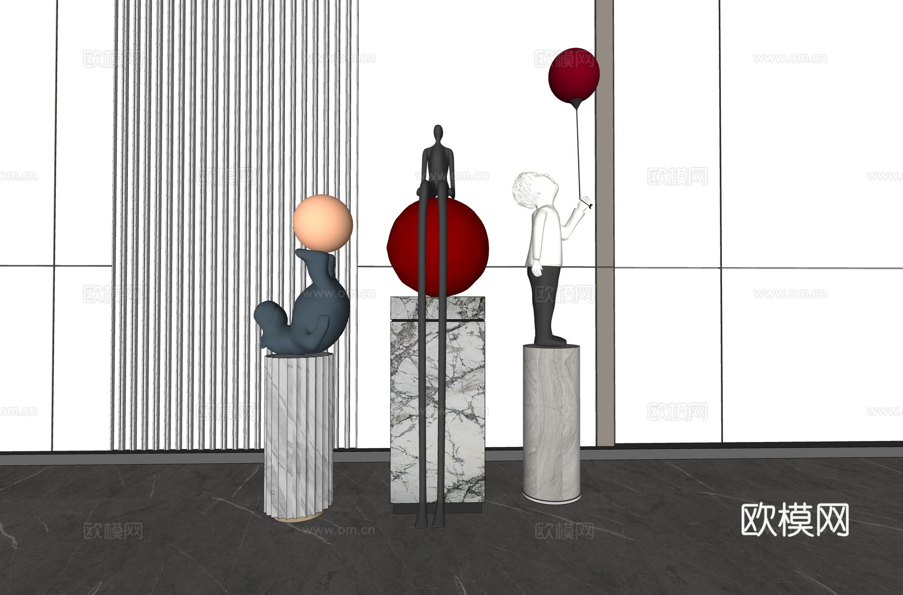 陈设雕塑su模型