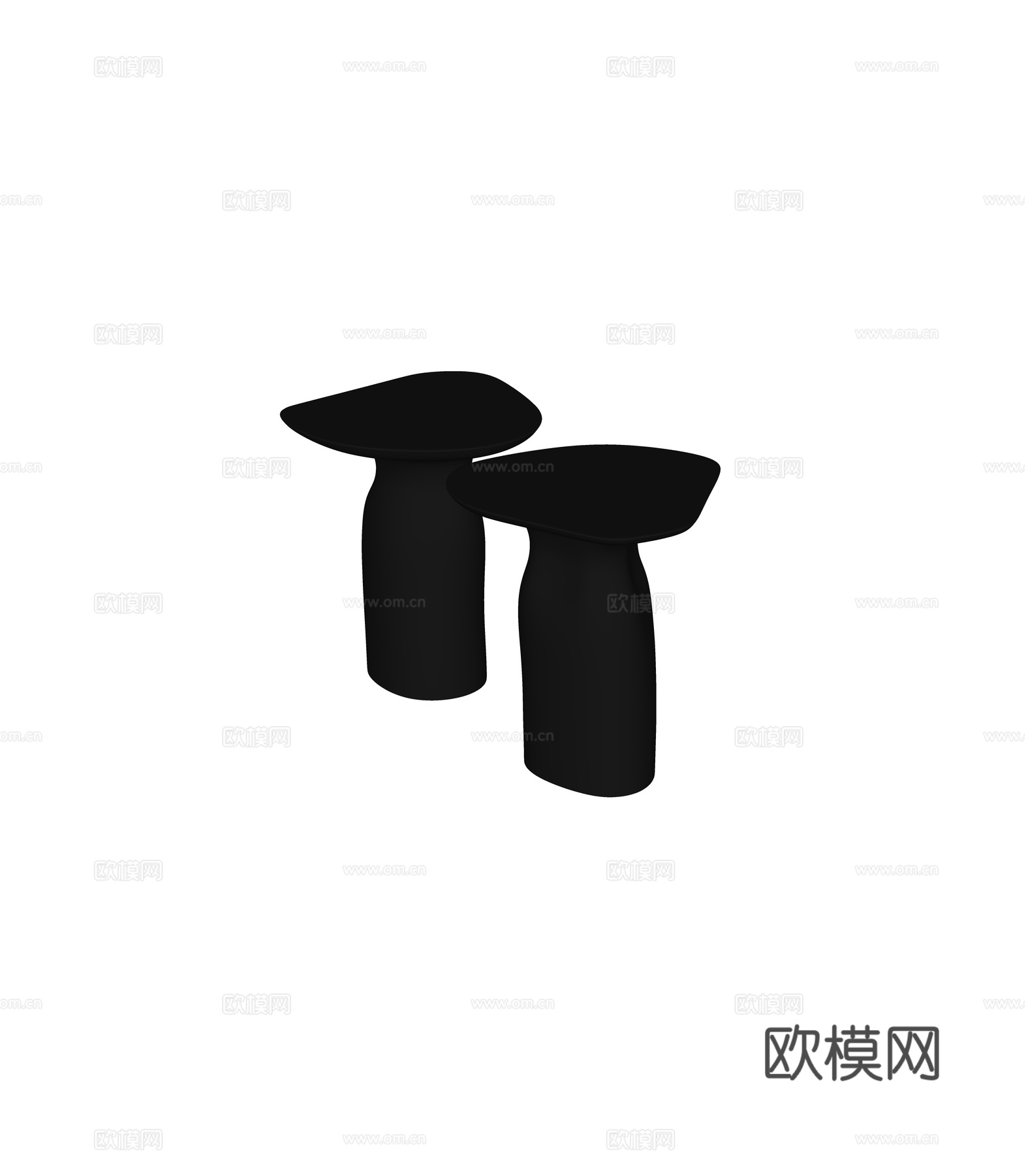 现代边几角几圆几su模型