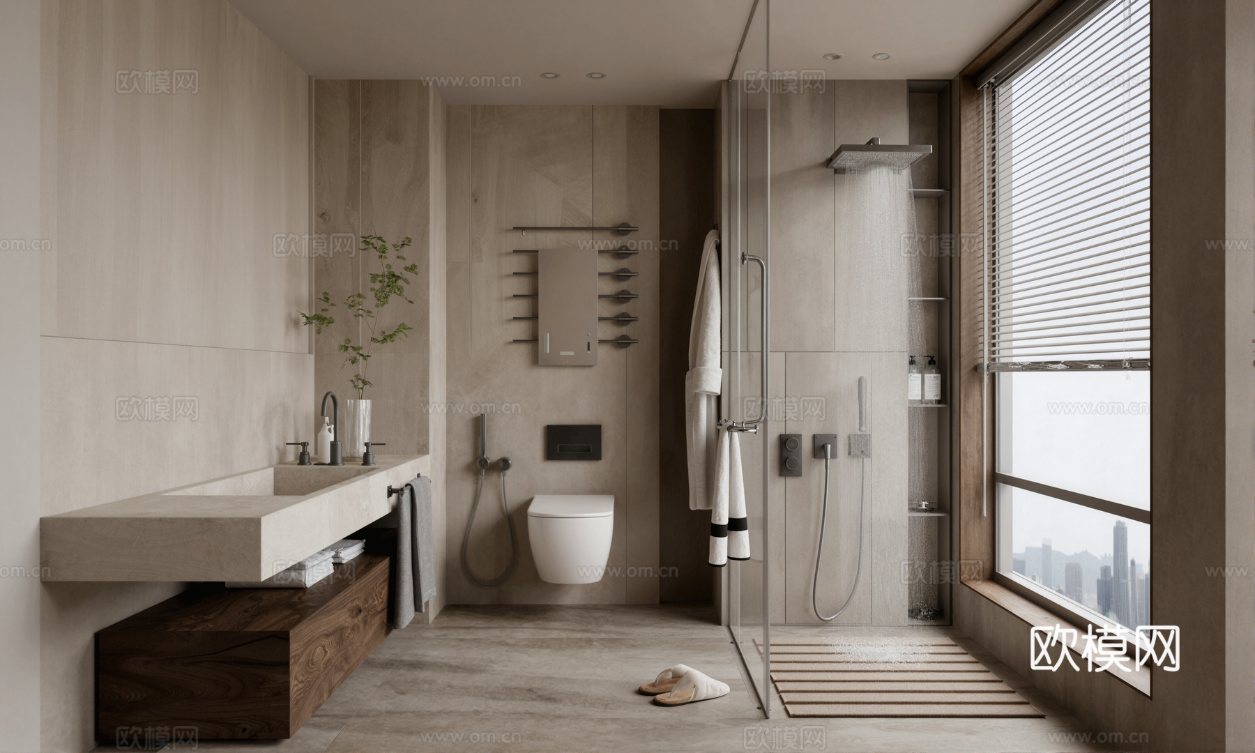 现代卫生间su模型
