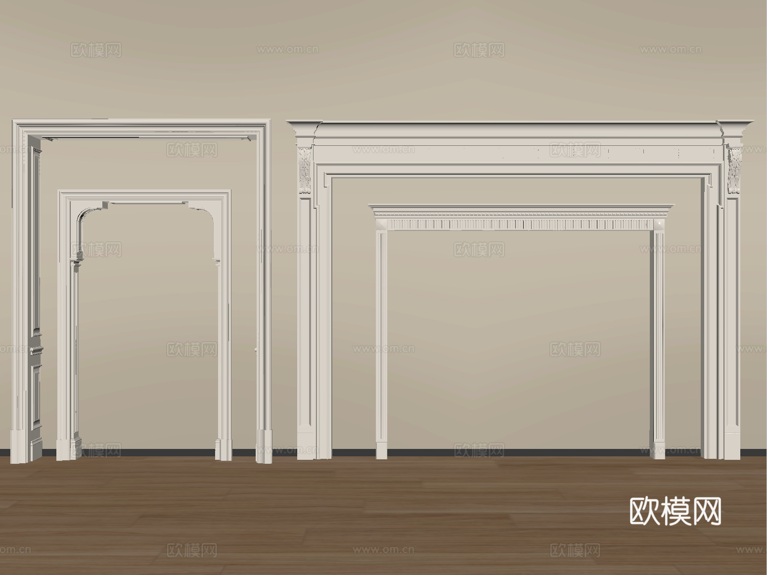 欧式门套 垭口su模型