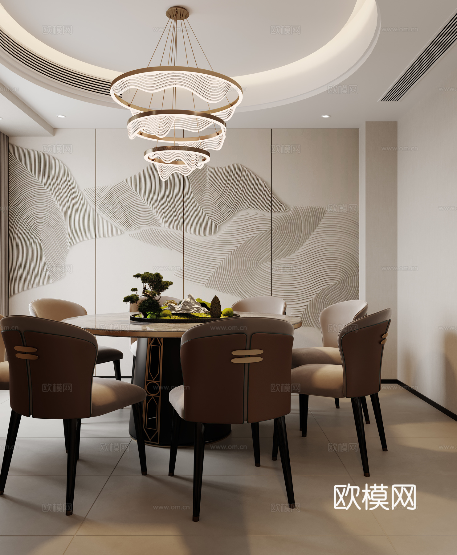 新中式棋牌室3d模型下载（渲染图8）