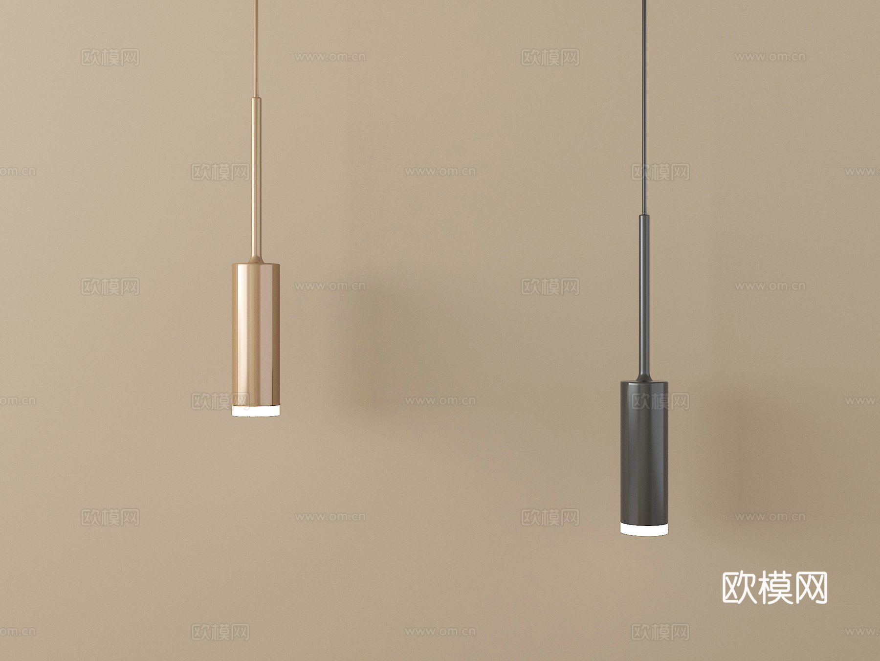 现代小吊灯 金属吊灯su模型