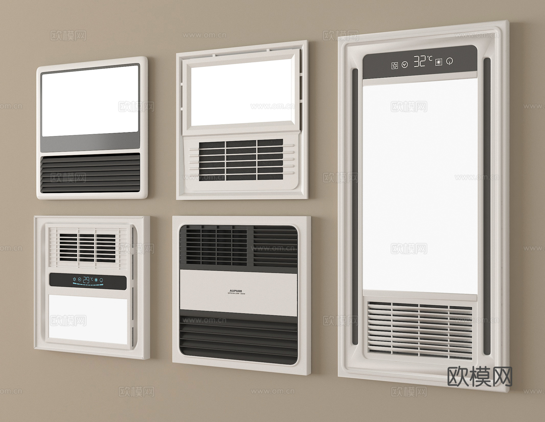 现代浴霸 集成浴霸 排风扇su模型